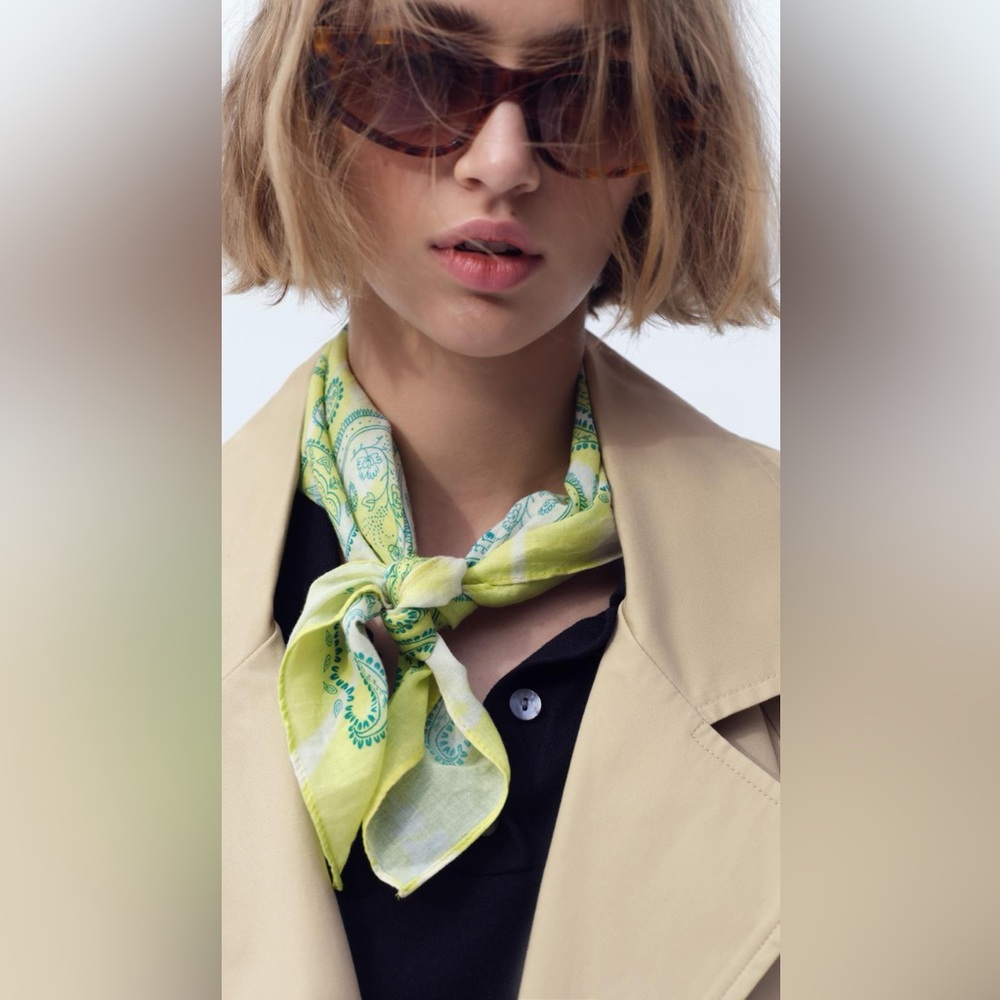 ZARA 100% cotton scarf